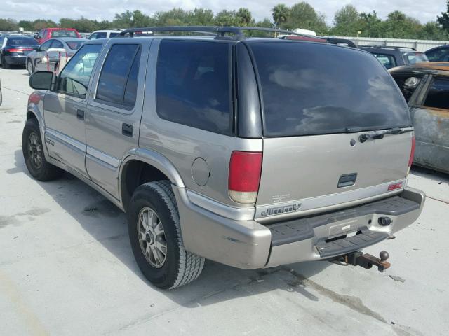 1GKDT13W912183598 - 2001 GMC JIMMY BEIGE photo 3