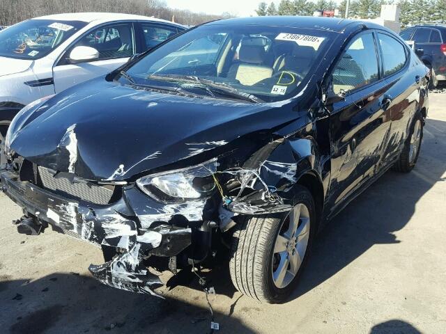 KMHDH4AE7DU999951 - 2013 HYUNDAI ELANTRA GL BLACK photo 2