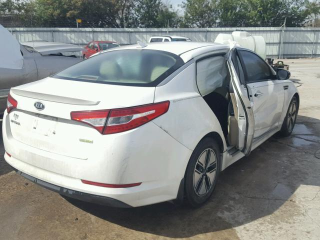 KNAGM4AD7C5009990 - 2012 KIA OPTIMA HYB WHITE photo 4