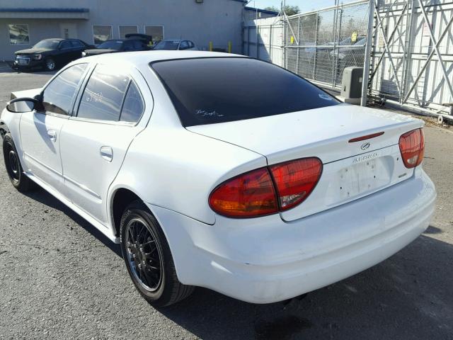 1G3NK52T8YC311383 - 2000 OLDSMOBILE ALERO GX WHITE photo 3