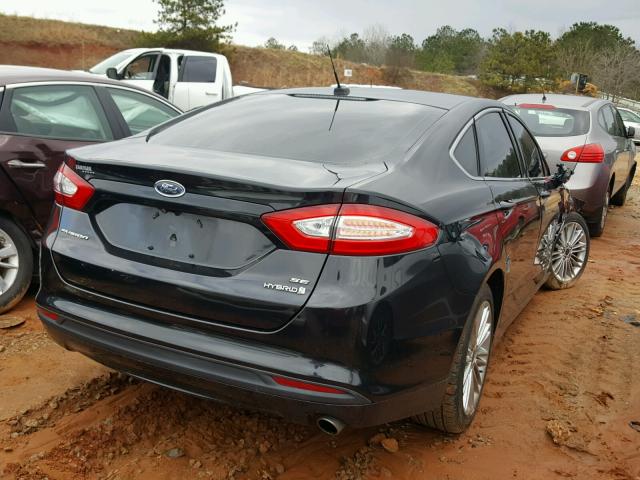 3FA6P0LU8ER250846 - 2014 FORD FUSION SE BLACK photo 4