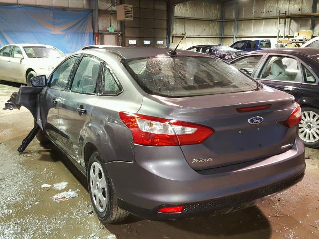 1FADP3E2XDL162169 - 2013 FORD FOCUS S GRAY photo 3