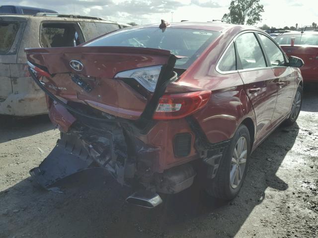 5NPE24AF5GH356466 - 2016 HYUNDAI SONATA SE RED photo 4