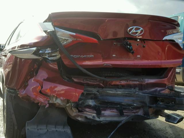 5NPE24AF5GH356466 - 2016 HYUNDAI SONATA SE RED photo 9