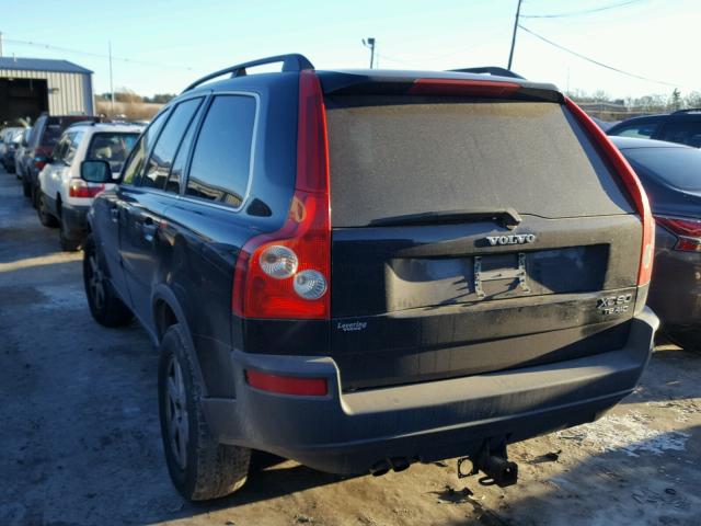 YV1CZ91H441046470 - 2004 VOLVO XC90 T6 BLACK photo 3