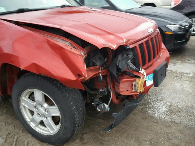 1J4GR48K15C509063 - 2005 JEEP GRAND CHER RED photo 9