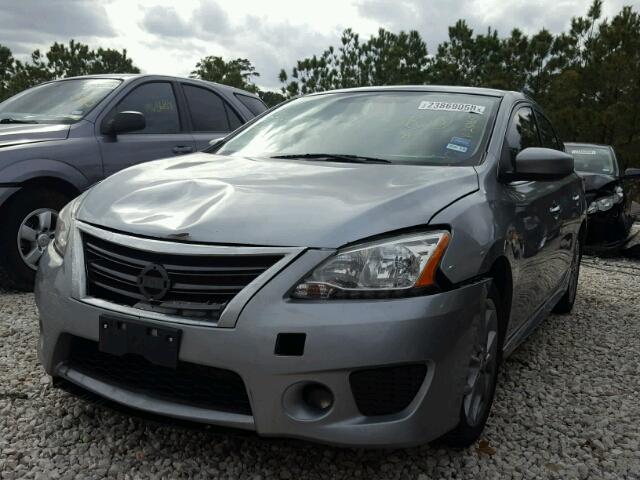 3N1AB7AP7EY280583 - 2014 NISSAN SENTRA S GRAY photo 2