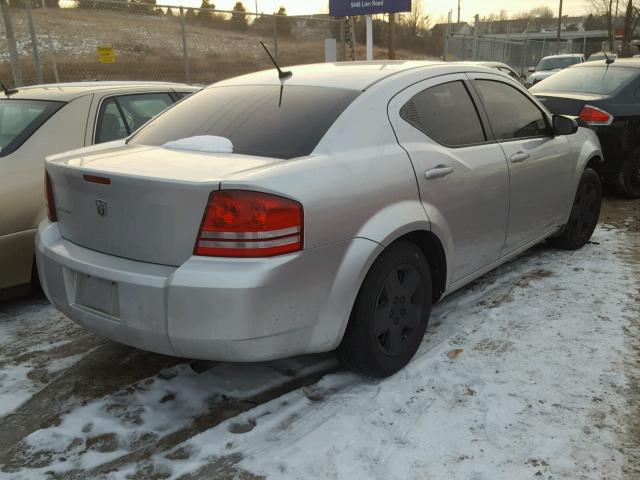 1B3LC46K88N298611 - 2008 DODGE AVENGER SE GRAY photo 4