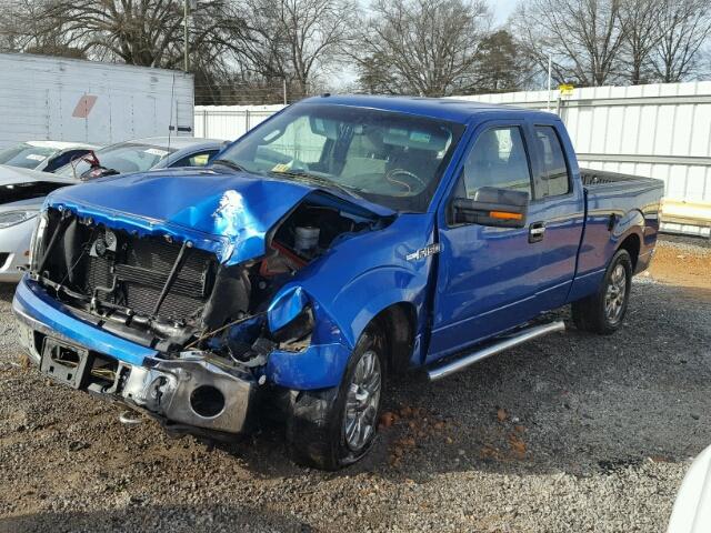 1FTFX1EF8BFC43841 - 2011 FORD F150 SUPER BLUE photo 2