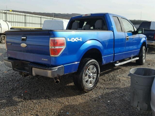 1FTFX1EF8BFC43841 - 2011 FORD F150 SUPER BLUE photo 4