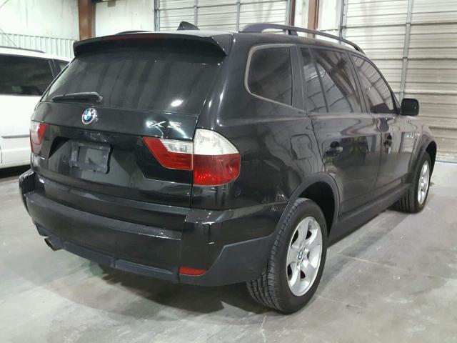 WBXPC93497WF07890 - 2007 BMW X3 3.0SI BLACK photo 4