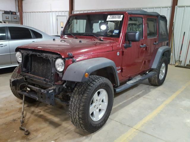 1J4BA3H12BL543947 - 2011 JEEP WRANGLER U RED photo 2