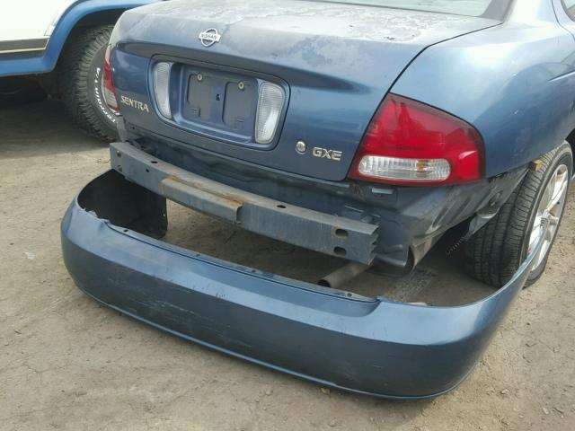 3N1CB51A72L550235 - 2002 NISSAN SENTRA GXE BLUE photo 9