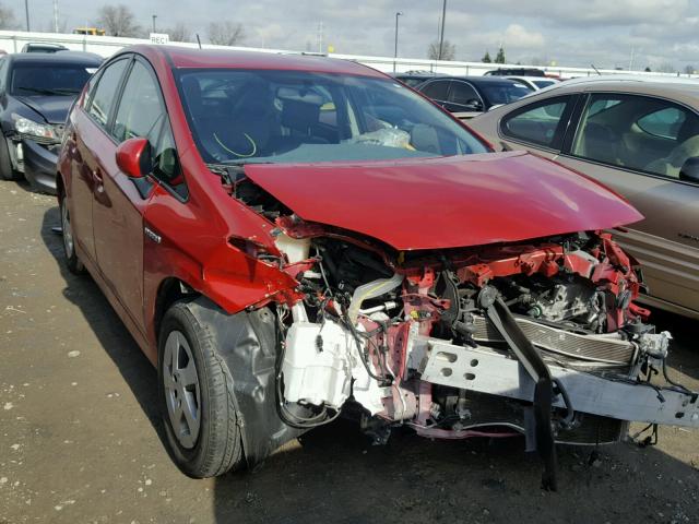 JTDKN3DU7C1549072 - 2012 TOYOTA PRIUS RED photo 1