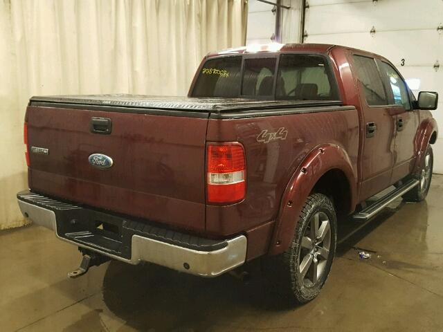 1FTPW145X6FB19317 - 2006 FORD F150 SUPER MAROON photo 4