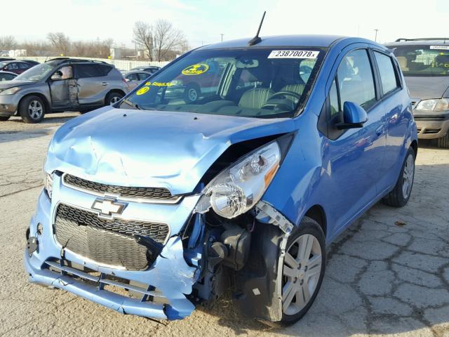 KL8CA6S91EC566630 - 2014 CHEVROLET SPARK LS BLUE photo 2