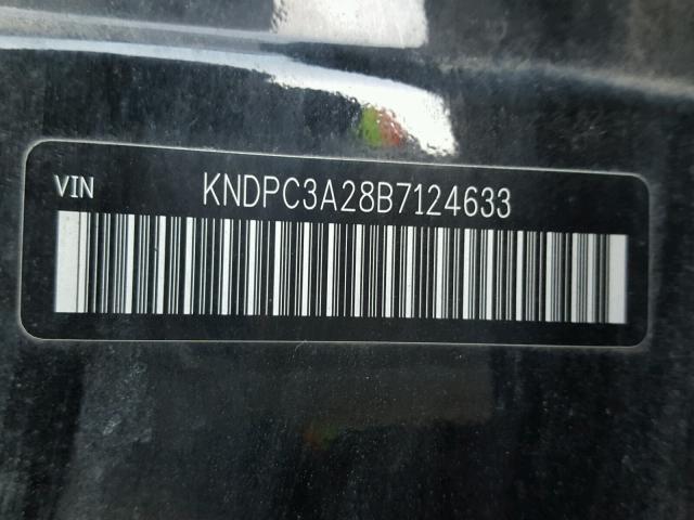 KNDPC3A28B7124633 - 2011 KIA SPORTAGE E BLACK photo 10