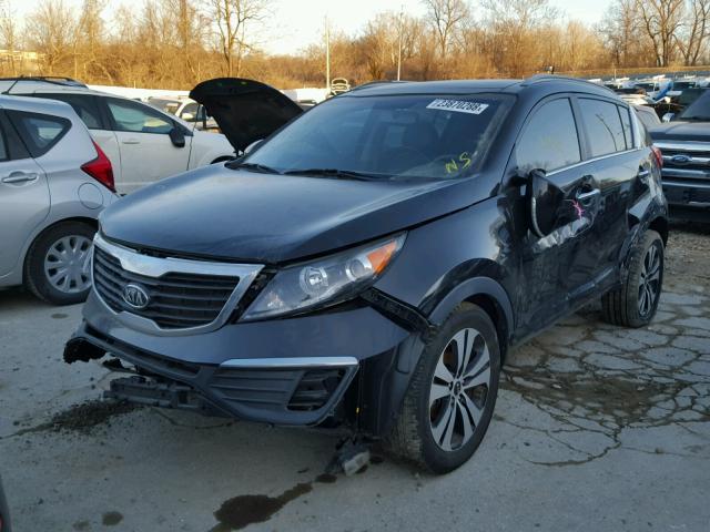 KNDPC3A28B7124633 - 2011 KIA SPORTAGE E BLACK photo 2