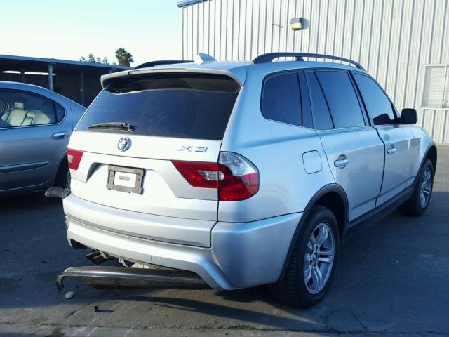 WBXPA93466WD25083 - 2006 BMW X3 3.0I SILVER photo 4
