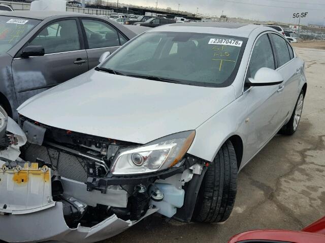 W04G05GV3B1117804 - 2011 BUICK REGAL CXL SILVER photo 2