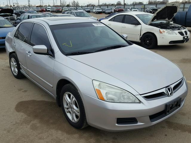 1HGCM56867A026720 - 2007 HONDA ACCORD EX SILVER photo 1