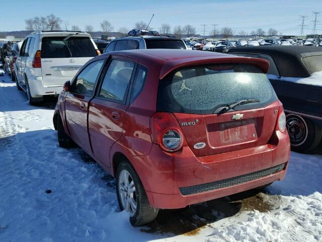 KL1TG6DE6BB252142 - 2011 CHEVROLET AVEO LT MAROON photo 3