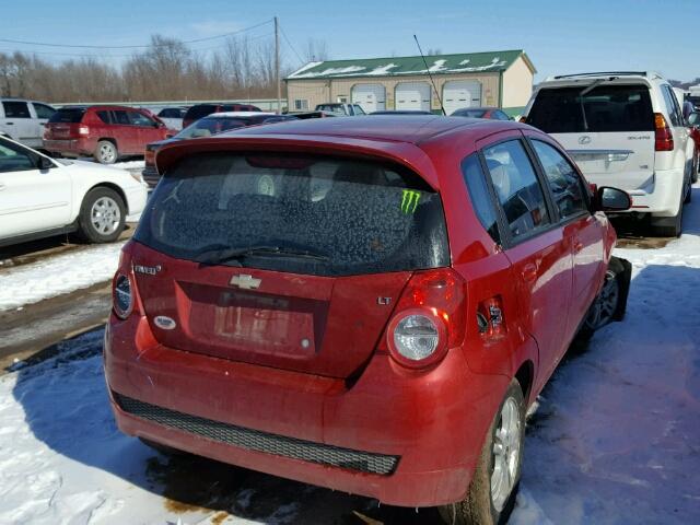 KL1TG6DE6BB252142 - 2011 CHEVROLET AVEO LT MAROON photo 4