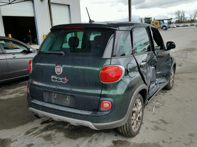 ZFBCFADH6EZ017571 - 2014 FIAT 500L TREKK GREEN photo 4