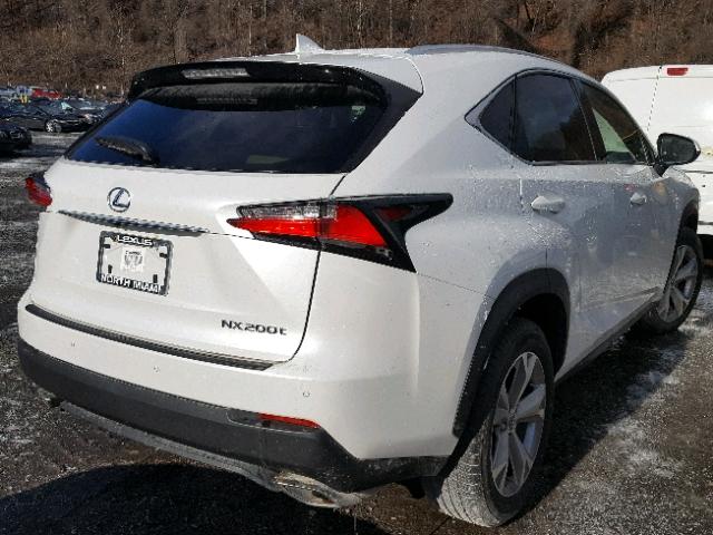 JTJYARBZ4H2077077 - 2017 LEXUS NX 200T WHITE photo 4