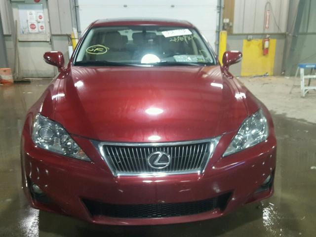 JTHCF5C29D5061649 - 2013 LEXUS IS 250 BURGUNDY photo 9