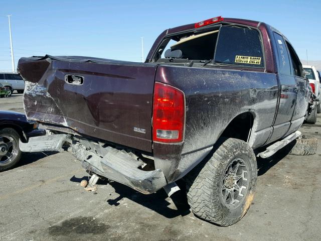 3D7KA28C64G110056 - 2004 DODGE RAM 2500 S BURGUNDY photo 4