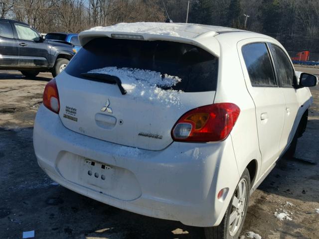 ML32A4HJ4FH033512 - 2015 MITSUBISHI MIRAGE ES WHITE photo 4