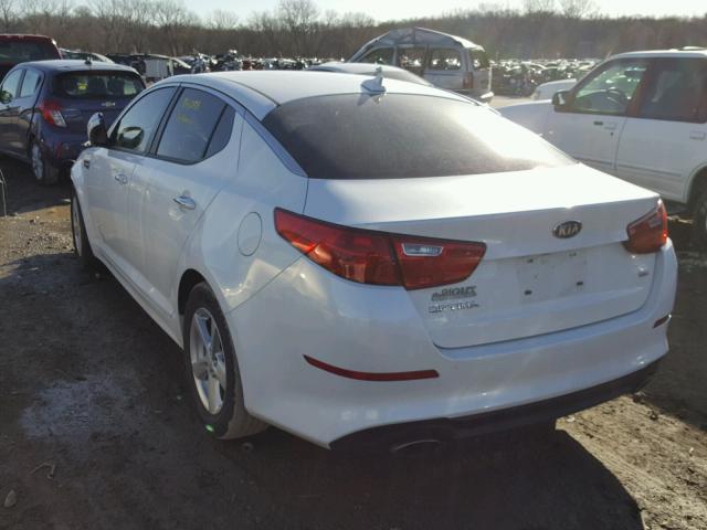 KNAGM4A79F5537044 - 2015 KIA OPTIMA LX WHITE photo 3