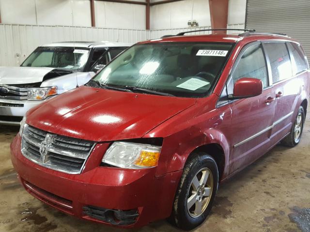 2D4RN5D1XAR133061 - 2010 DODGE GRAND CARA BURGUNDY photo 2