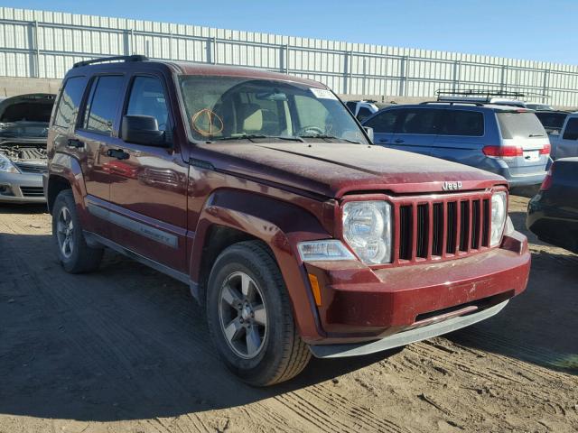 1J8GN28K28W197904 - 2008 JEEP LIBERTY SP MAROON photo 1