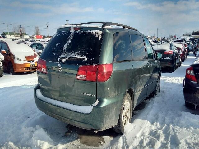 5TDZA23C85S295228 - 2005 TOYOTA SIENNA CE GREEN photo 4