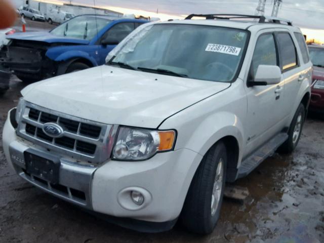 1FMCU49329KA42186 - 2009 FORD ESCAPE HYB WHITE photo 2