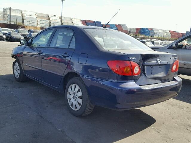 2T1BR38E54C226191 - 2004 TOYOTA COROLLA CE BLUE photo 3