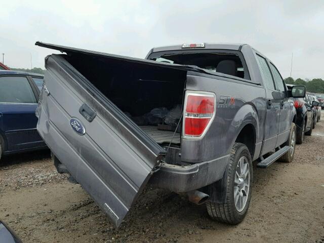 1FTFW1EF5EKF53377 - 2014 FORD F150 SUPER GRAY photo 4