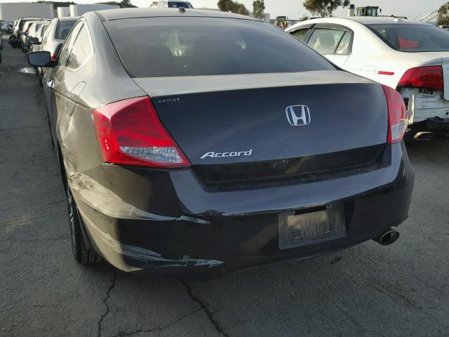 1HGCS1B82CA005152 - 2012 HONDA ACCORD EXL BLACK photo 3