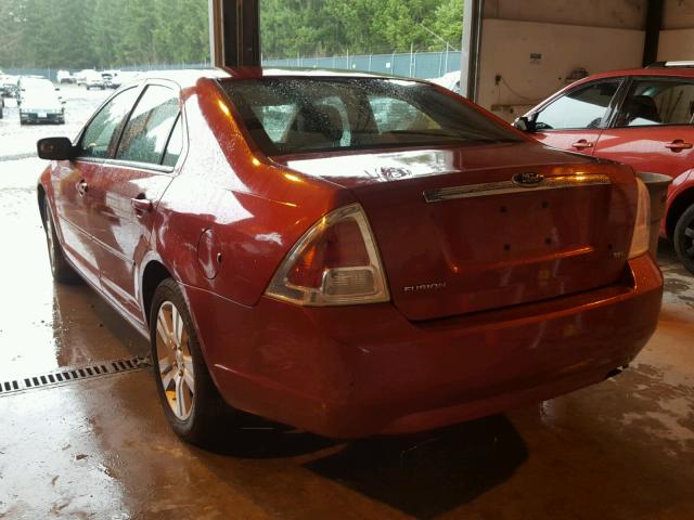 3FAFP08Z46R114980 - 2006 FORD FUSION SEL RED photo 3