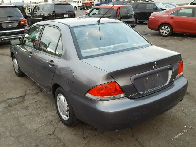 JA3AJ26E25U051255 - 2005 MITSUBISHI LANCER ES GRAY photo 3