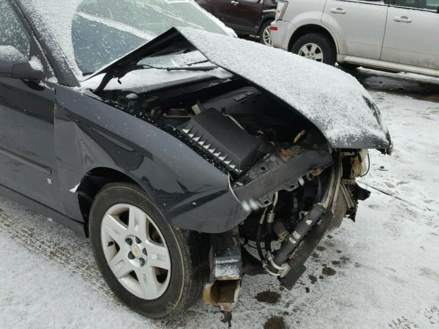 1G1ZT58N07F303565 - 2007 CHEVROLET MALIBU LT BLACK photo 9