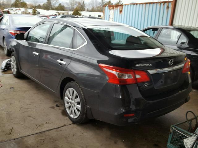 3N1AB7AP9GY282984 - 2016 NISSAN SENTRA S BLACK photo 3