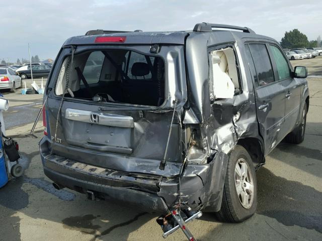 5FNYF3H52AB016321 - 2010 HONDA PILOT EXL GRAY photo 4