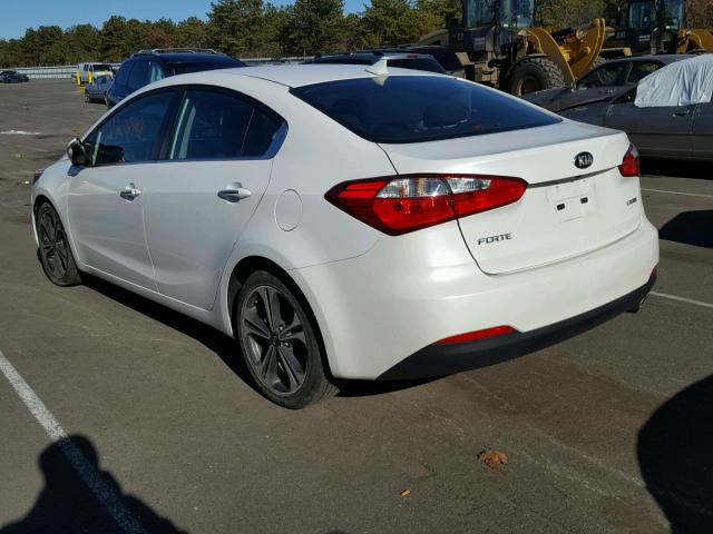 KNAFX4A81F5263138 - 2015 KIA FORTE EX WHITE photo 3