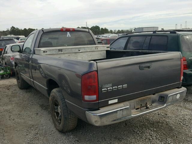 1B7HA16N92J113676 - 2002 DODGE RAM 1500 GRAY photo 3