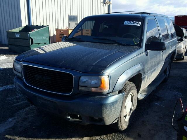 1GKEK13R9YR121461 - 2000 GMC YUKON DENA BLUE photo 2