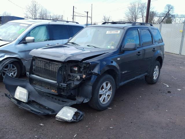 4M2CU81Z58KJ02546 - 2008 MERCURY MARINER BLACK photo 2