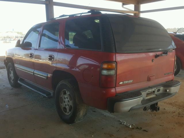 1GNEC13T51R158265 - 2001 CHEVROLET TAHOE C150 RED photo 3